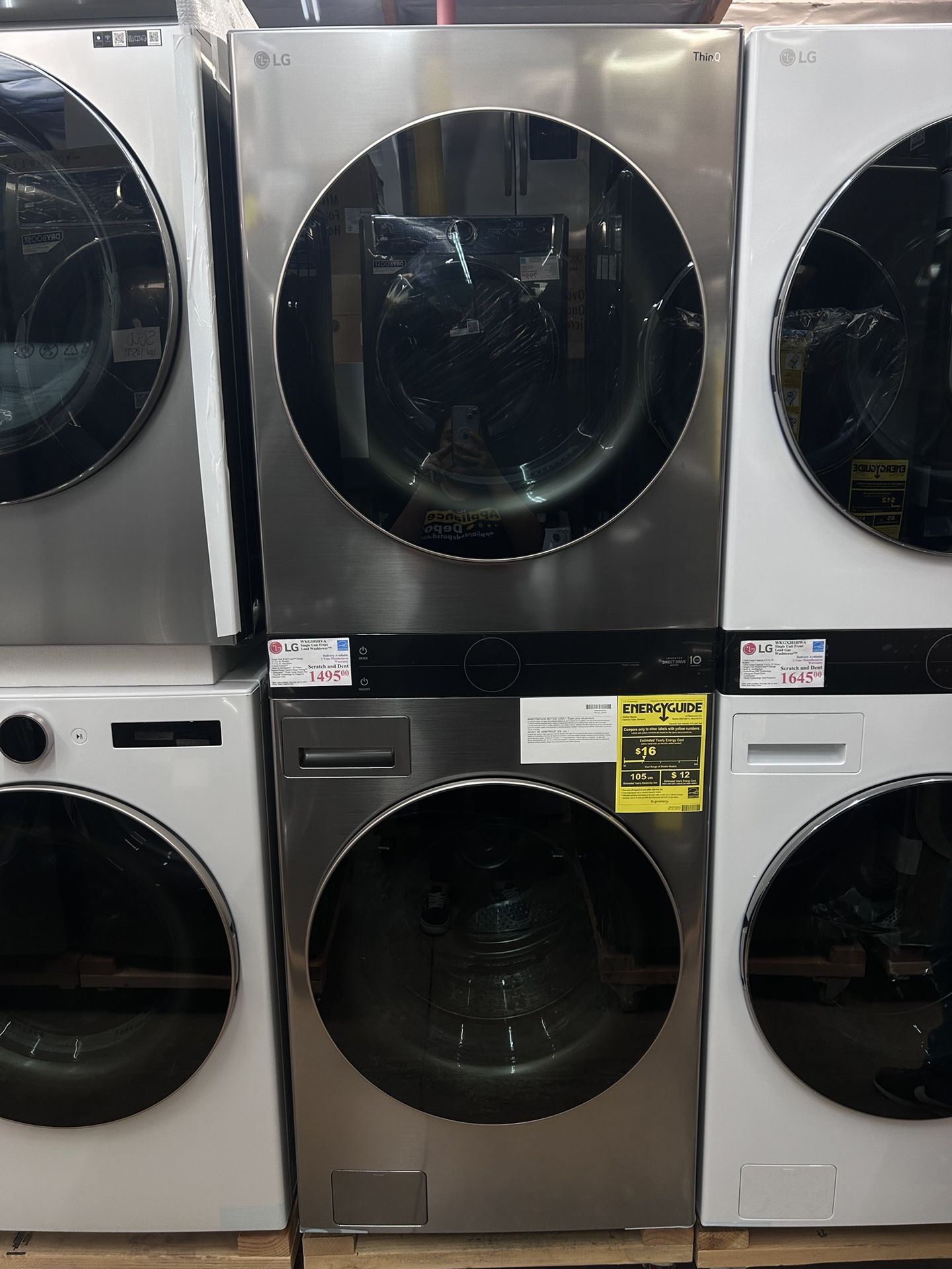 New! LG Single Unit Front Load Washtower