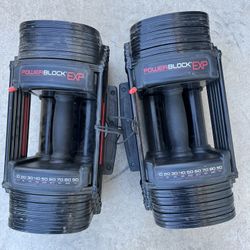 70lb Powerblock Adjustable Dumbbell Set Weights