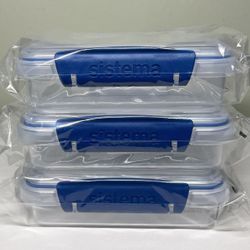 New! 3 Stackable Food Containers, BPA Free