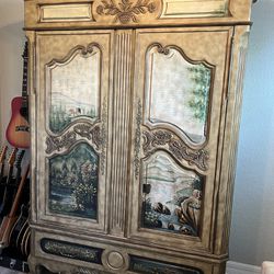 Custom Painted armoire 