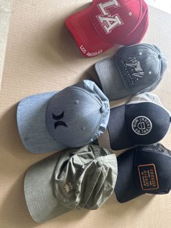 Hurley, Brixton, Dickies Adjustable Caps, Lot of 6