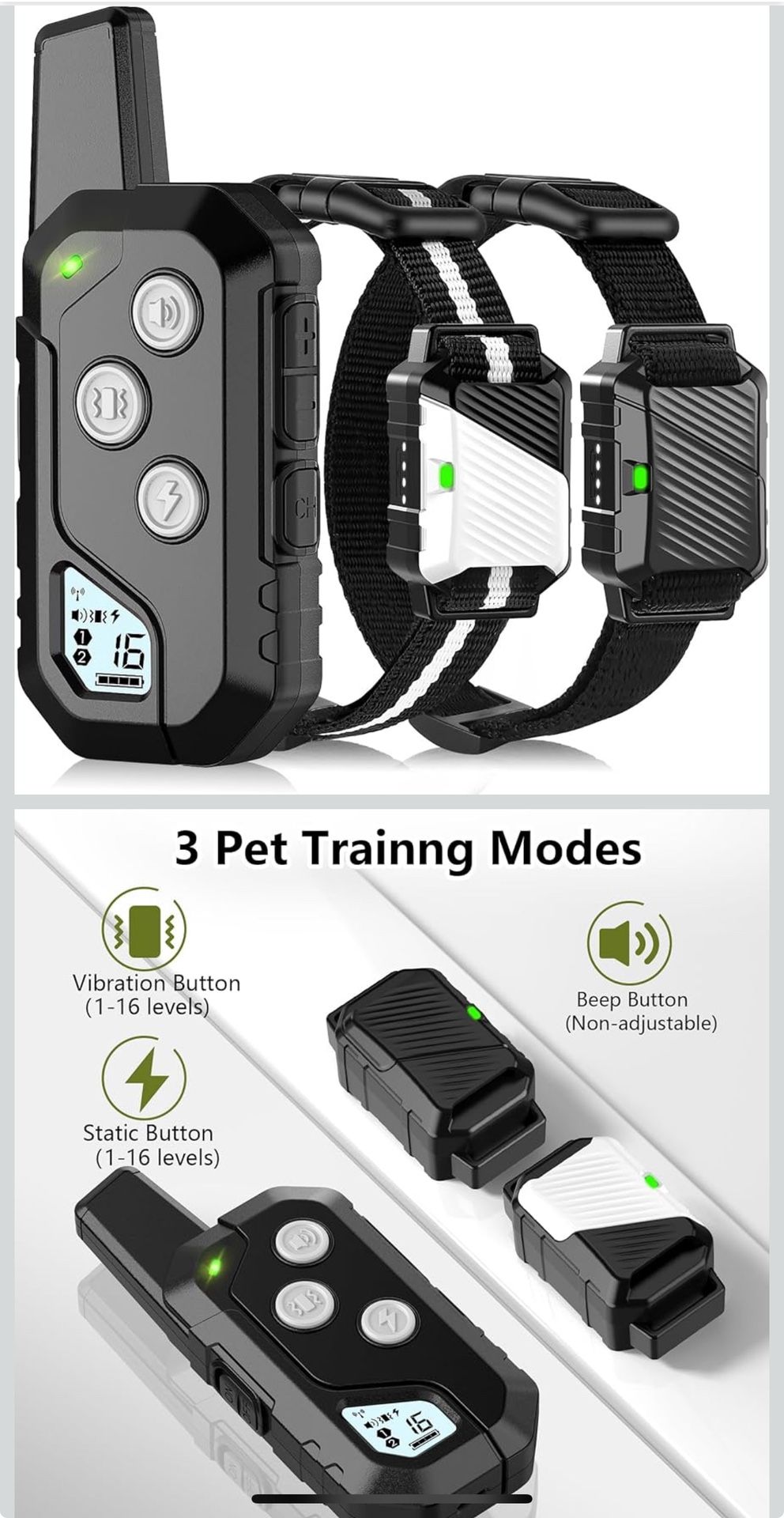 Shock Collar For Dog Trainer With Remote Control For 2 Dogs