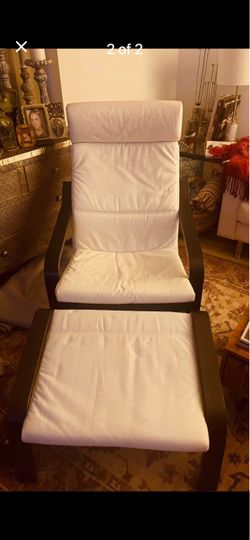 Ikea Poang Chair & Ottoman