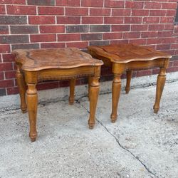 2 Wooden Lamp Tables 