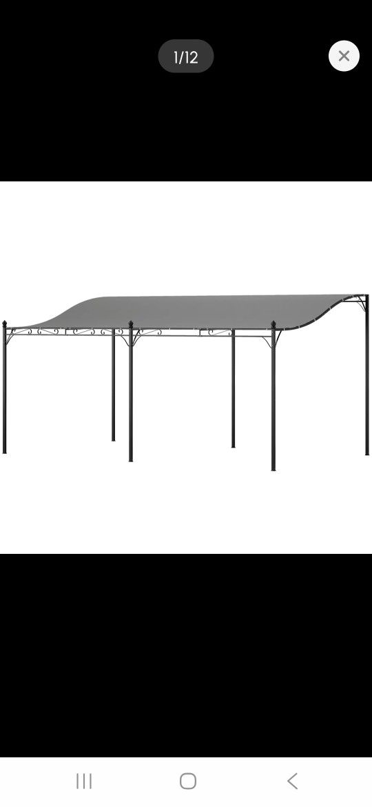 10x16 Wall Mounted Outdoor Pergala Canopy