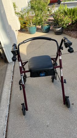Walker, Rollator (Medline brand) with seat