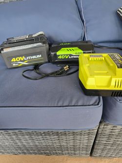 2 40 watts Lithium Batteries with charger