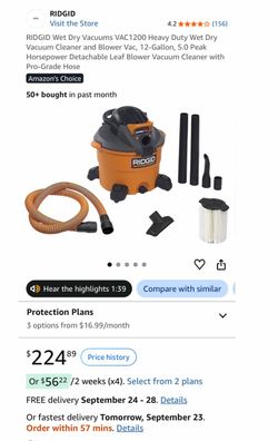 RIDGID Wet/Dry Vac with Hose
