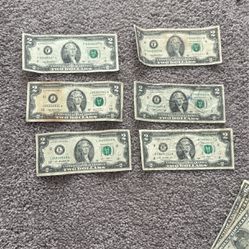 1976 $2 Dollar Bill, 1995 $2 Dollar Bill