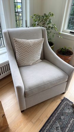 Gray upholstered chair