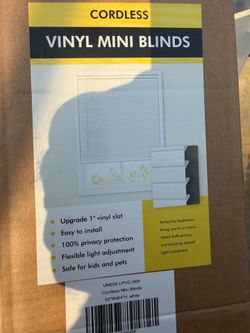 Cordless vinyl mini blinds