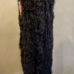 Lamb Fur Vest Knitted Size M