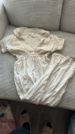 Cream Jumpsuit 