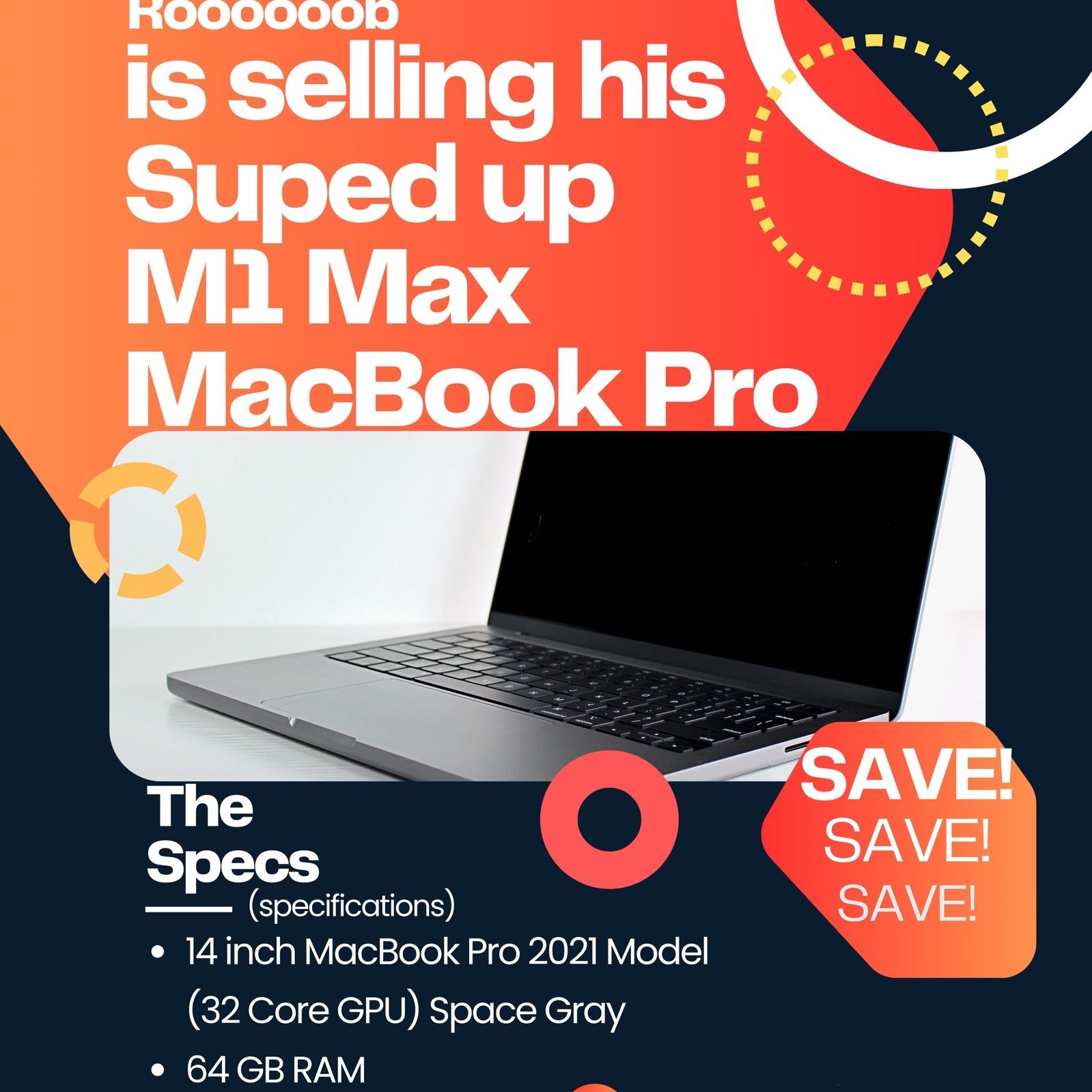 Super Fast M1 Max MacBook Pro 14”