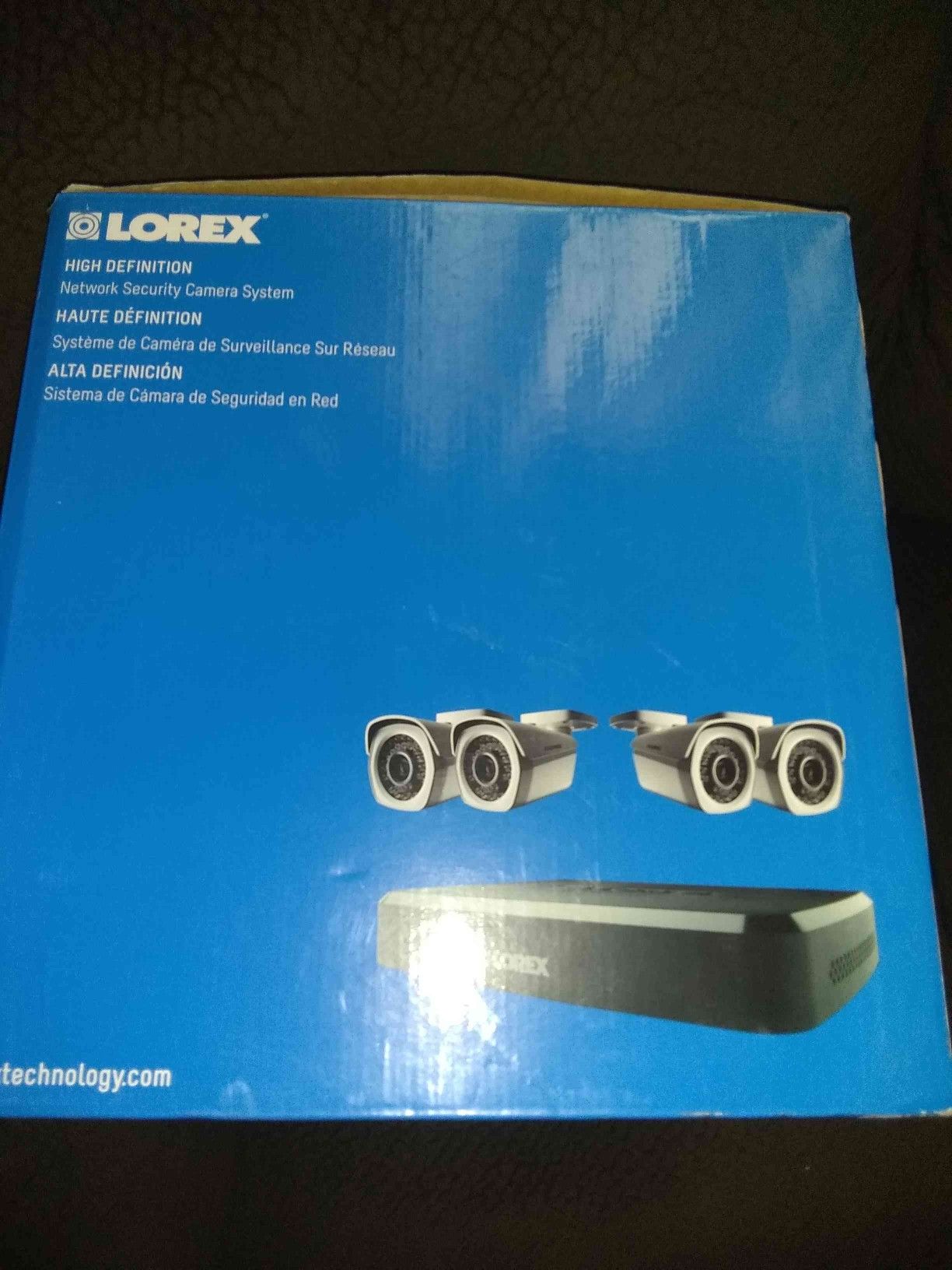 High definition Lorex security system with 4 cameras