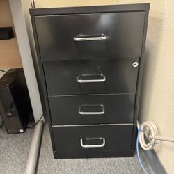 4 Drawer Under Desk File Cabinet