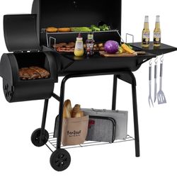 New in box! Royal Gourmet CC1830S BBQ Charcoal Grill and Offset Smoker | 823 Square Inch cooking surface, Outdoor for Camping | Black