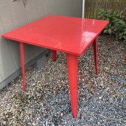 Red Metal Retro Table