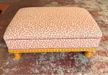 Vintage Victorian-Style Footstool Ottoman
