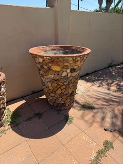 Set of stone planters/pots
