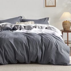 Brand New 7 Pieces Comforters King Size Grey, Pintuck Bedding Sets King for All Season
