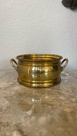 Brass Planter Pot with Handles