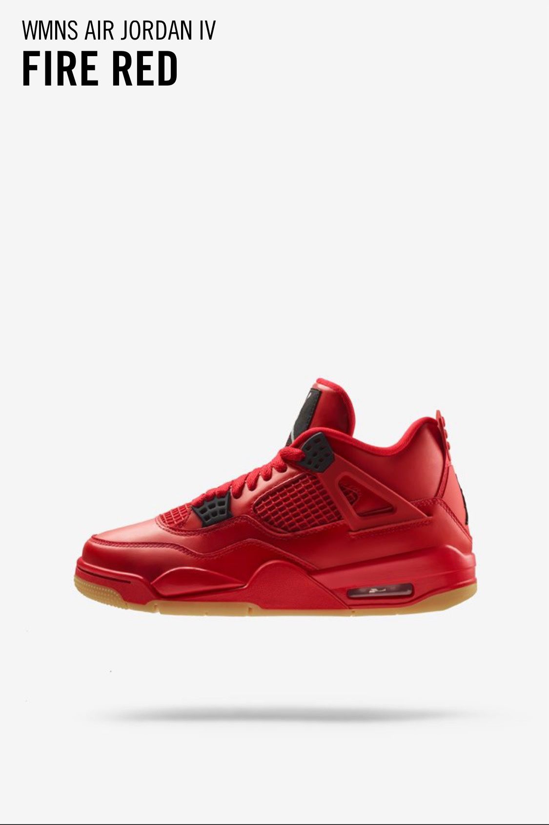 WMNS AIR JORDAN IV FIRED RED Size 7.5 wmns