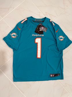 Nike Miami Dolphins #1 NFL Jersey XL STITCHED BRAND NEW W/ TAGS .