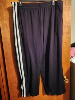 Athletech men's 2x Navy Blue Track Pants with Side Stripes