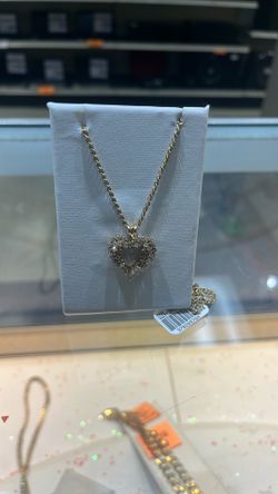 Rope Necklace W Heart Pendant 