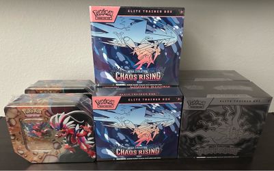 Pokémon ETB’s & Tins  (Pitch Black, Chaos Rising, Koraidon Tins)