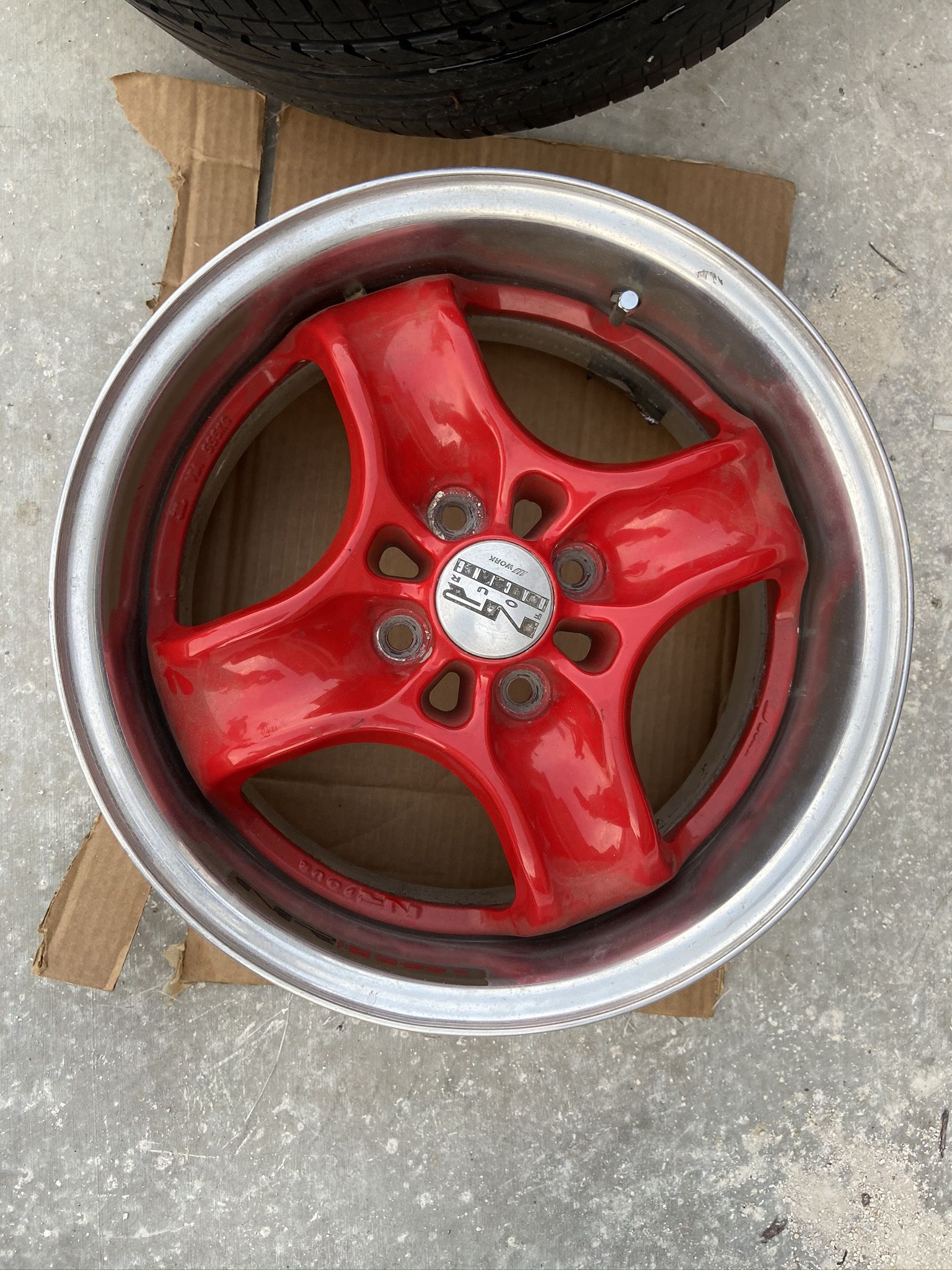 JDM Work NR4 Racing 4x100 15x6.5 Offset 32 Red for Sale in Moreno