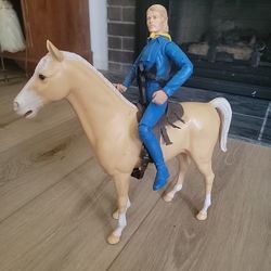Vintage 1970s Toy, General Custer And Horse