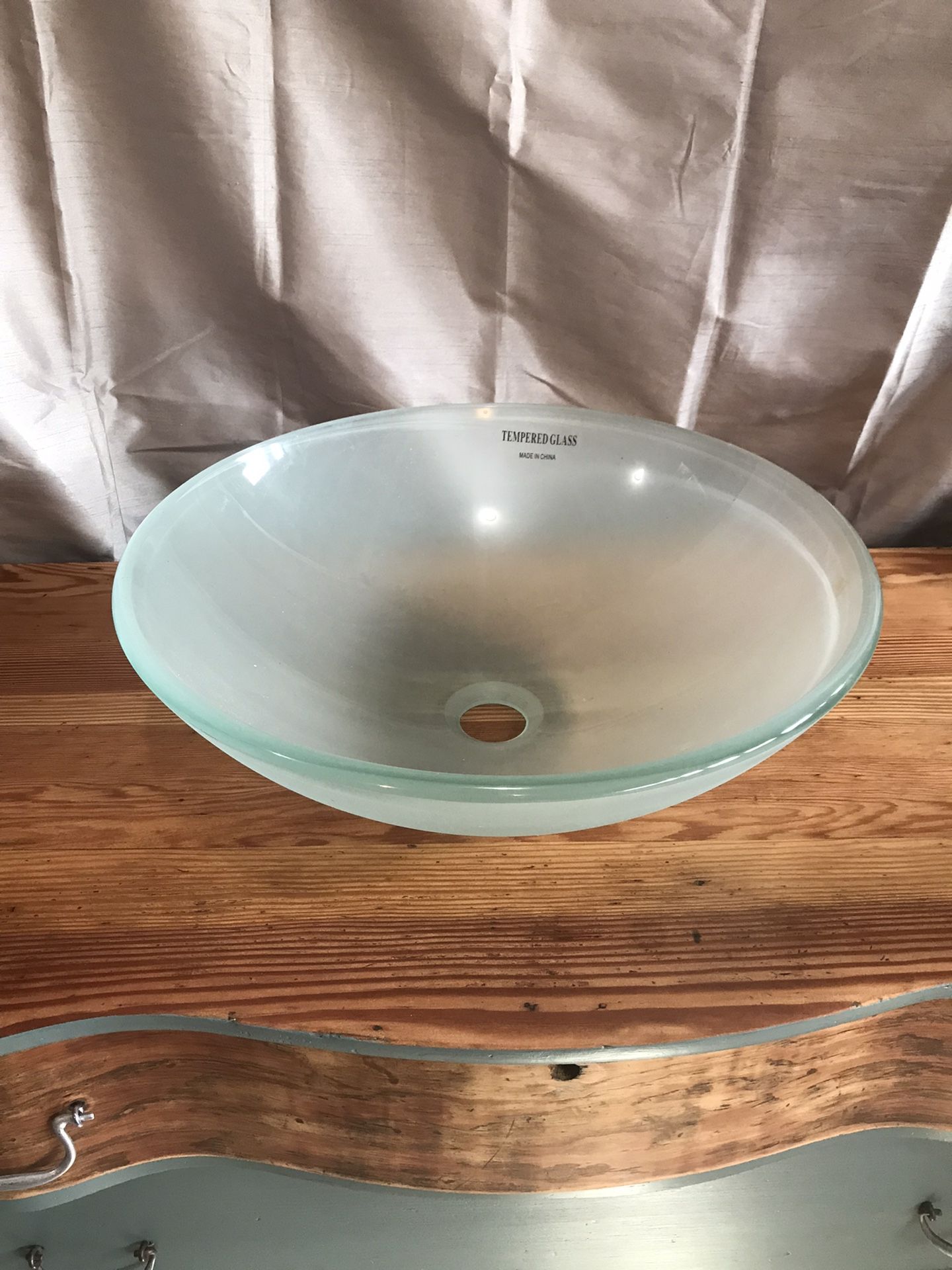 Thick glass sink base or planter or other art projects 