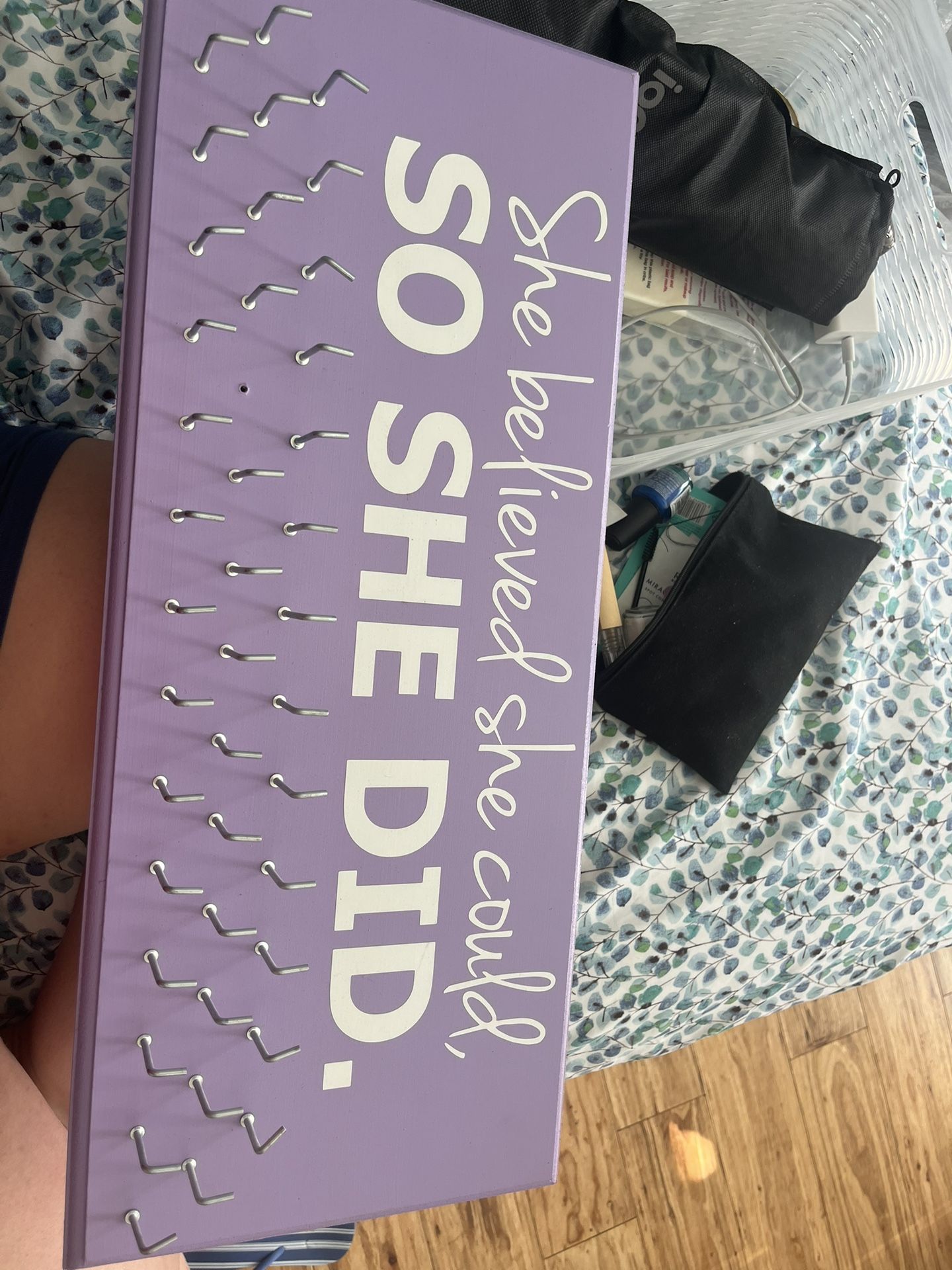 Metal holder “she believed she could so she did”