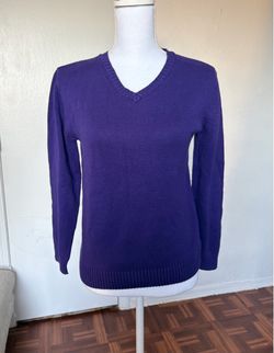 Gymboree kids unisex purple V-Neck knitted sweater size L(10-12)