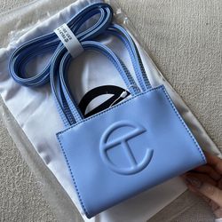 Telfar Blue Small Cerulean Shopping Bag
