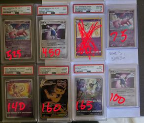 Pokemon PSA Slabs Raw Mew Lugia Rapidash