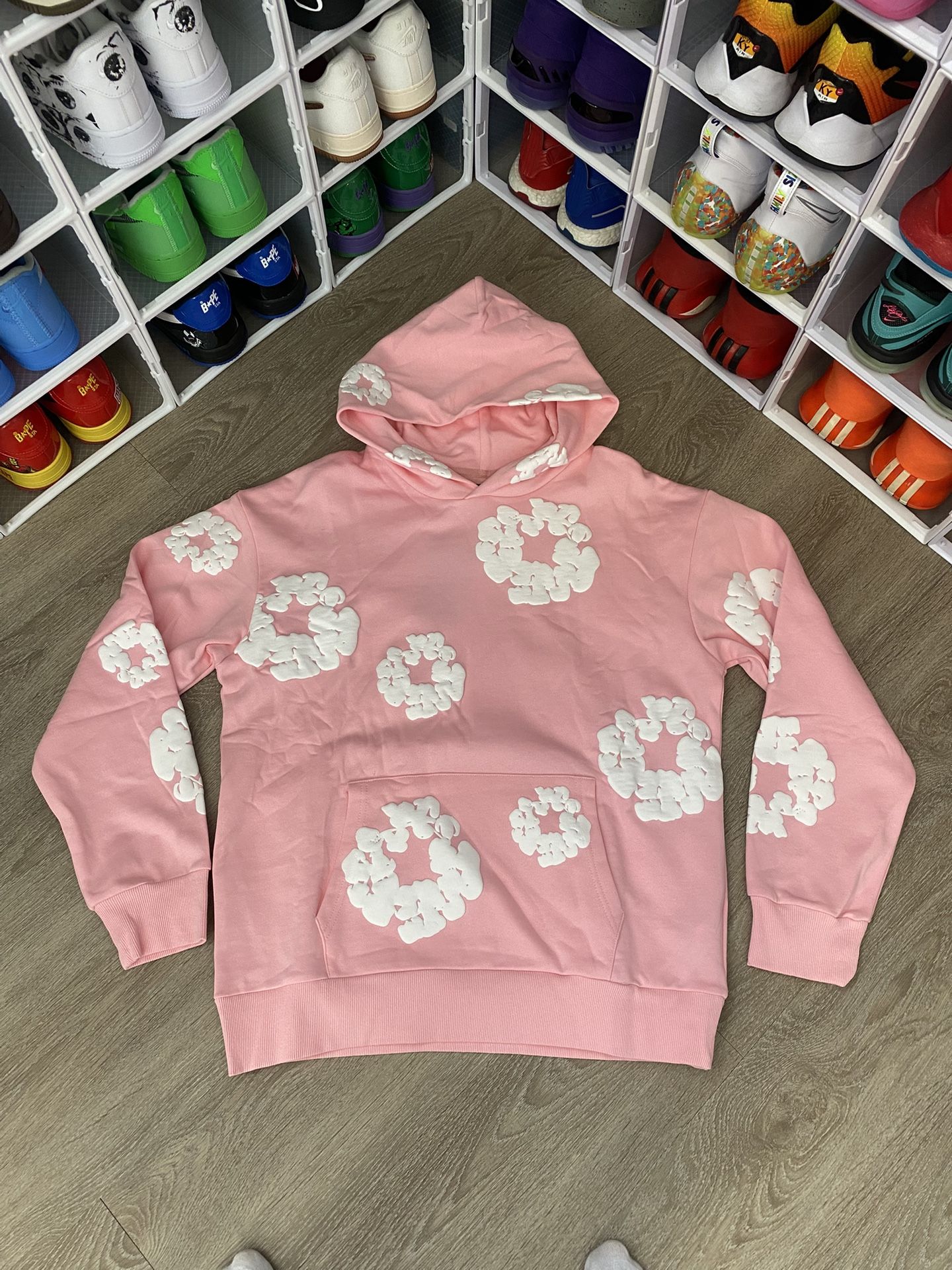 Denim Tears Hoodie Jacket Pink Size medium