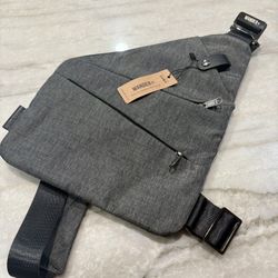 Wander Antitheft, Sling Crossbody Bag, Grey Travel, Chest Pack