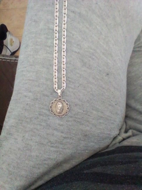 Sterling Silver Chain And Pendant