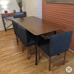 West Elm Dining Table & Bench + 4 Side Chairs