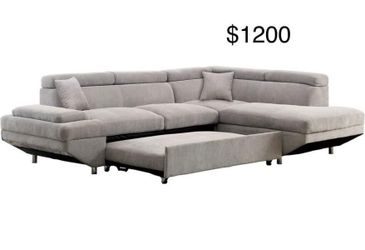 New Sectional Couch that converts into a bed only $50 down payment