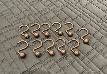 Oiled Bronze Shower Curtain Hooks