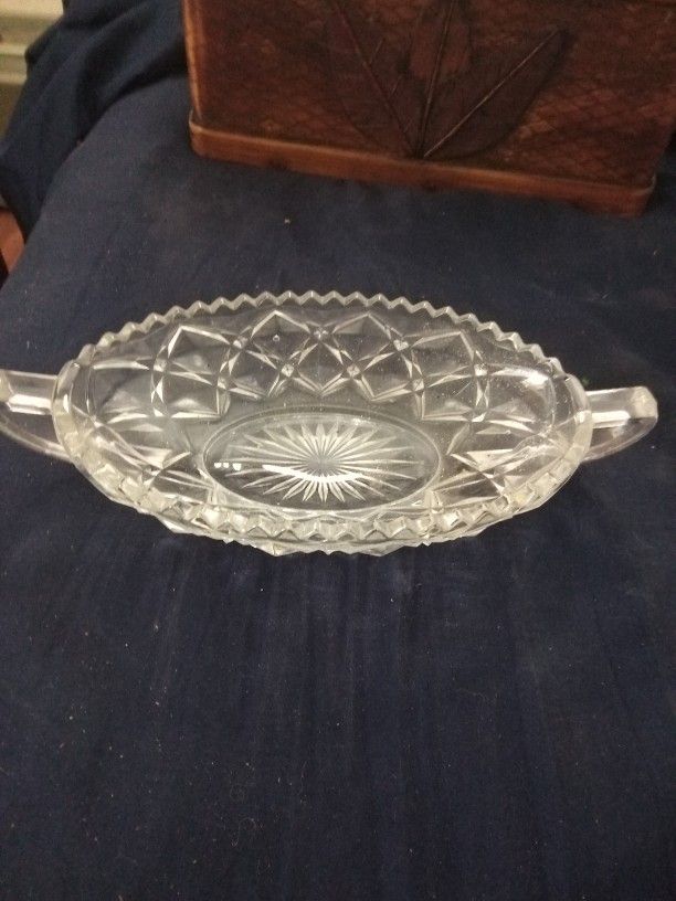 Cut Glass Candy Dish Antique