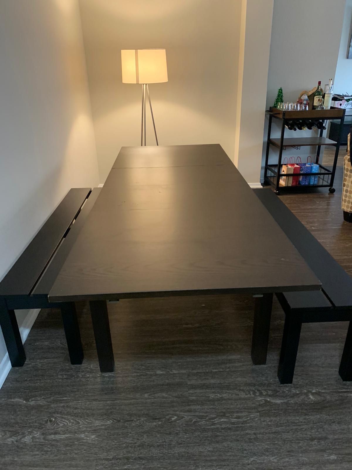 Dinning table with Pugh benches