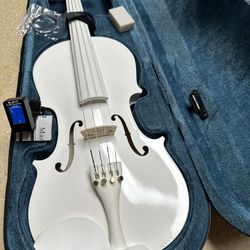 The Albino White Violin with New Bow, Digital Tuner, Extra Strings $180 Firm