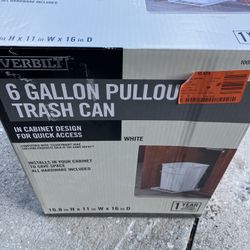 6 gallon pull out trash can