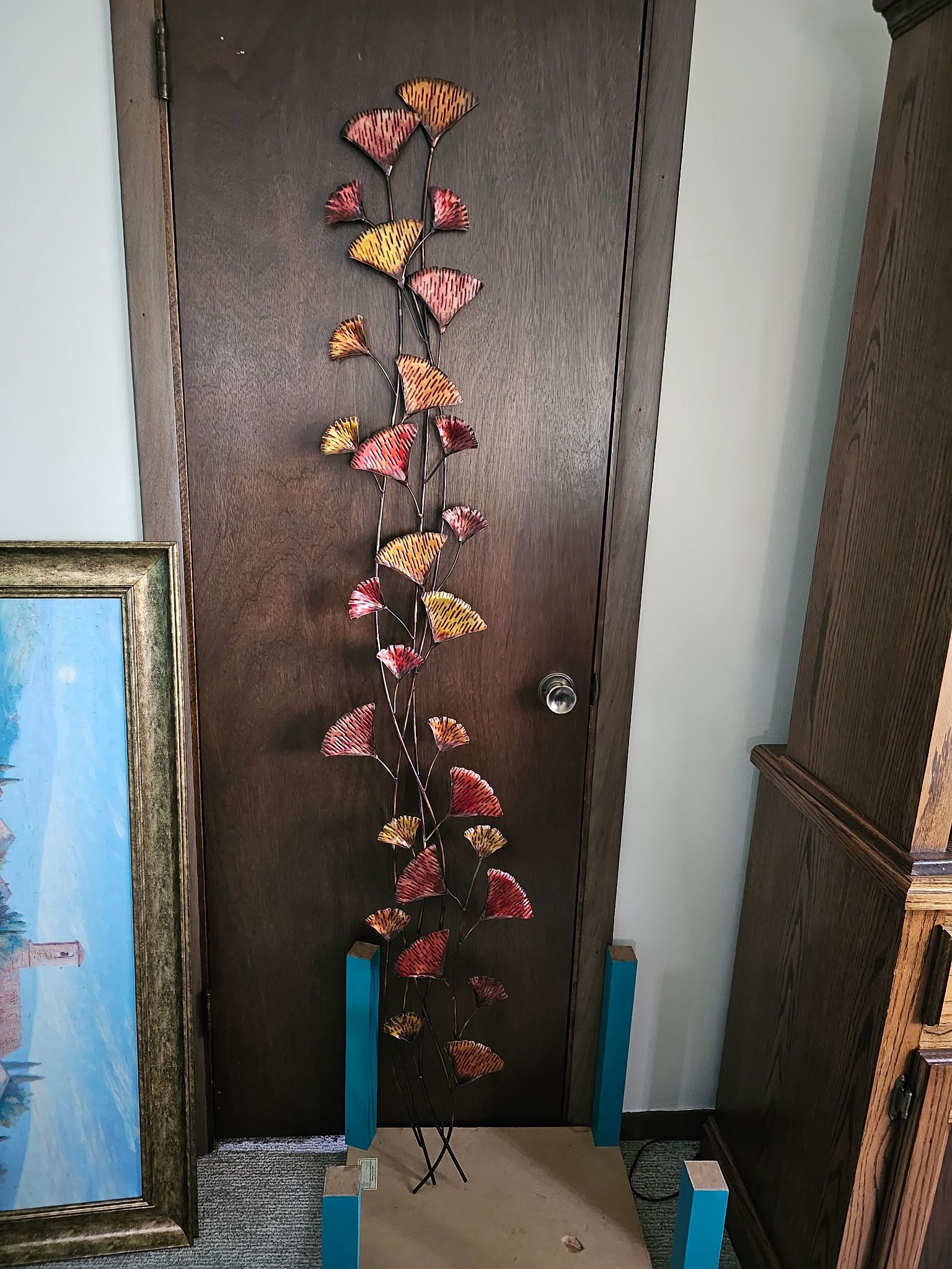 Antique Leaf Metal Art