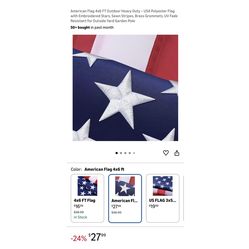 Brand new American Flag 4x6 FT Outdoor Heavy Duty